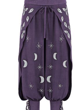 NWT HolyClothing Midnight Lavender Oberon Soft Whimsical Renaissance Pants